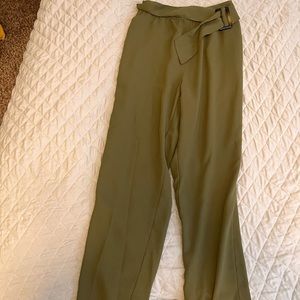 High waisted with attached belt